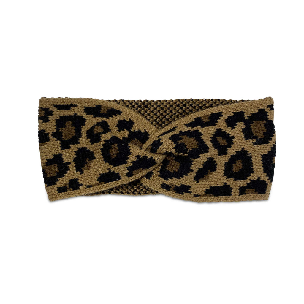 knitted leopard - headband
