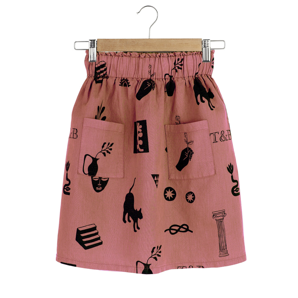 printed coral - skirt