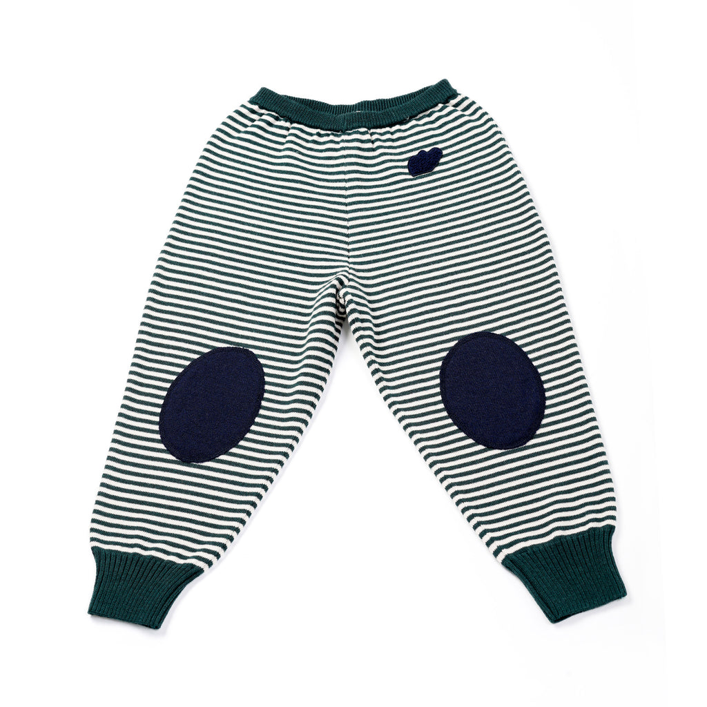 olive stripe oversized jogger - pants