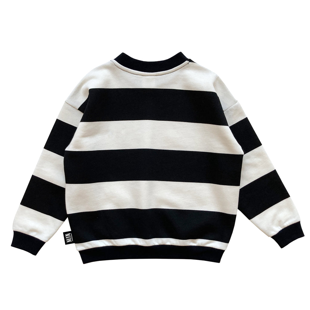 big stripe high collar - sweater