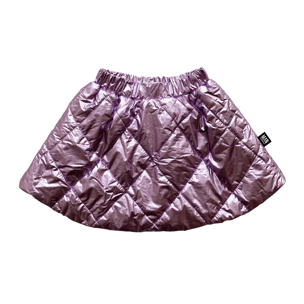 metallic lavender quilted - skirt