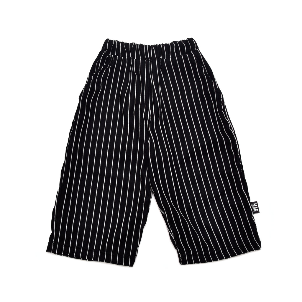 striped velvet cropped  - pants
